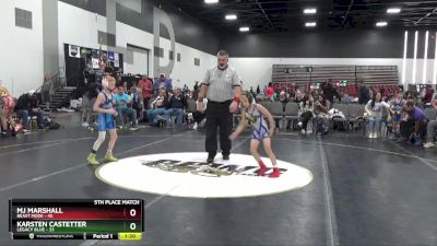 60 lbs Placement Matches (8 Team) - MJ Marshall, Beast Mode vs Karsten Castetter, Legacy Blue