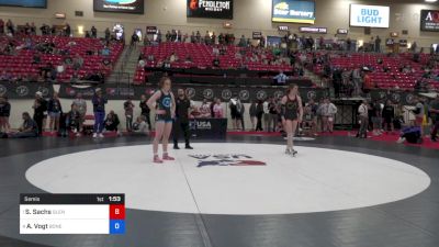 130 lbs Semis - Samantha Sachs, Glendora High School Wrestling vs Anna Vogt, Boneyard Wrestling Academy