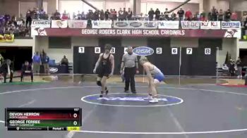 157 lbs 1st Place Match - Devon Herron, North Hardin vs George Ferree, Trinity (Louisville)