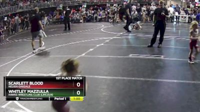 40-42 lbs 1st Place Match - Whitley Mazzulla, Hawks Wrestling Club (Lincoln) vs Scarlett Blood, Neligh-Oakdale