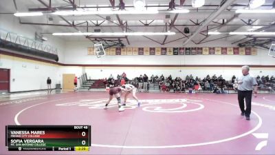 136 lbs Semifinal - Vanessa Mares, Fresno City College vs Sofia Vergara, Mt. San Antonio College