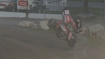 Hunter Schuerenberg Catches Air At Outlaw Speedway