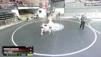 92 lbs Cons. Round 4 - Levi Oates, Turlock Wrestling Club vs Nathan Stafford, Team Selma Wrestling Club