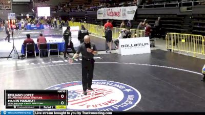 138 lbs Cons. Round 5 - Emiliano Lopez, Bullard High School Wrestling vs Mason Manabat, Highland High School Wrestling (Bakersfield)