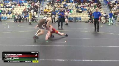 150 lbs 7th Place Match - Adam Malinowski, Calvert Hall College vs Conrad Brady, Landon School