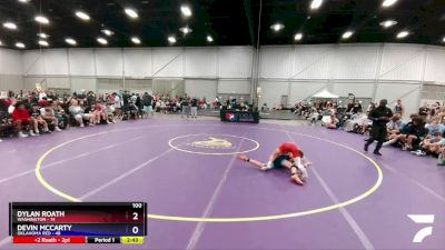 100 lbs Quarters & 1st Wb (16 Team) - Dylan Roath, Washington vs Devin McCarty, Oklahoma Red