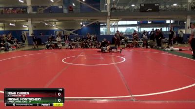 110 lbs Round 3 (16 Team) - Noah Curren, All American vs Mikhail Montgomery, Spatola Wrestling