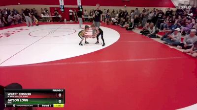 37-40 lbs Round 3 - Wyatt Cosson, Platte Valley Jr WC vs Jayson Long, HRA