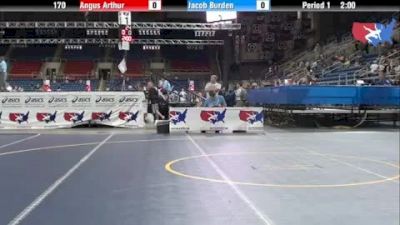 170 lbs round-1 Angus Arthur Michigan vs. Jacob Burden Arizona