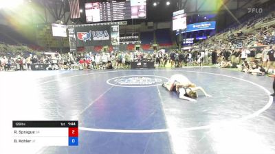 126 lbs Rnd Of 64 - Ryder Sprague, Oregon vs Ben Kohler, Utah