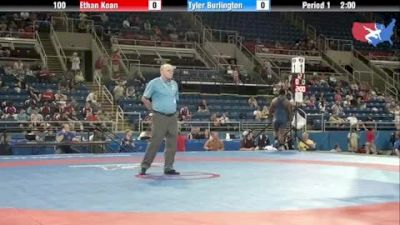 100 lbs round-1 Ethan Koan Missouri vs. Tyler Burlington Illinois