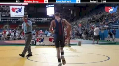 113 lbs round-1 Nicholas Berry Ohio vs. Hans Rockwell Oregon