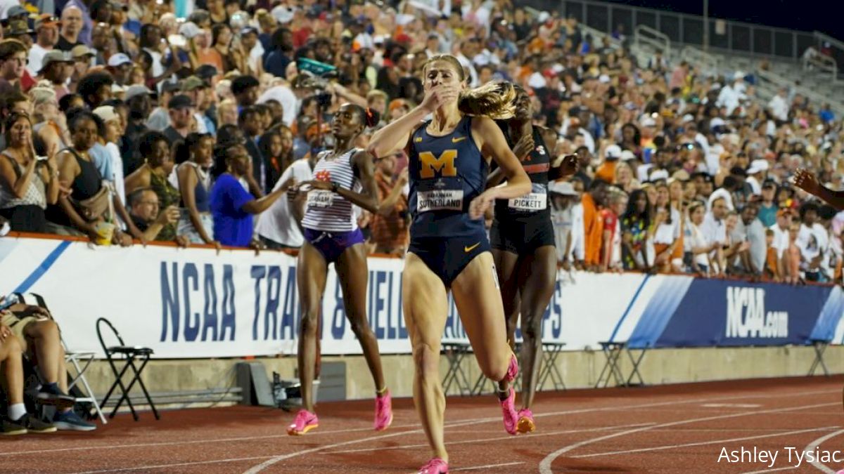 Michigan's Savannah Sutherland Stuns Britton Wilson In NCAA 400m Hurdles