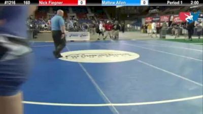 160 lbs round-5 Nick Fiegner California vs. Mattew Allen Virginia