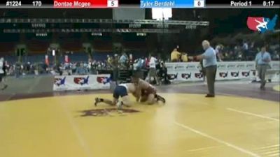 170 lbs round-5 Dontae Mcgee Florida vs. Tyler Berdahl Minnesota