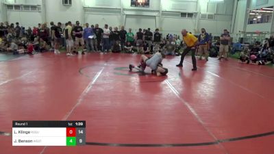 114 lbs Round 1 - Luke Klinge, Rogue W.C. (OH) vs Jude Benson, West Virginia Wild