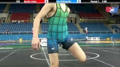 120 lbs round-6 Austin Lister Oregon vs. Joe Velliquette Missouri