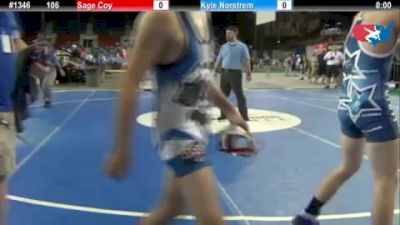 106 lbs round-6 Sage Coy Indiana vs. Kyle Norstrem Florida