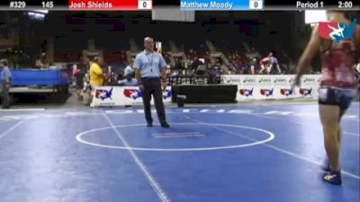 145 lbs round-1 Josh Shields Pennsylvania vs. Matthew Moody Georgia