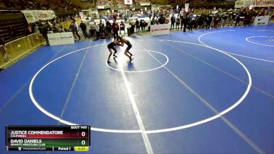 110 lbs Champ. Round 1 - Justice Commendatore, California vs David Daniels, Granite Wrestling Club