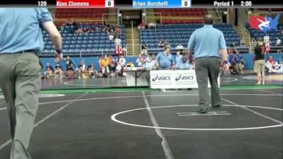 120 lbs round-3 Kian Clemens Kansas vs. Brian Burchett Washington