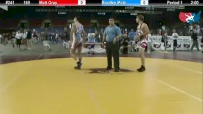 160 lbs round-1 Matt Gray Wisconsin vs. Bradley Metz Ohio