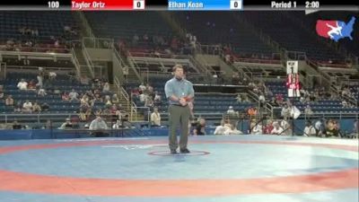 100 lbs round-3 Taylor Ortz Pennsylvania vs. Ethan Koan Missouri