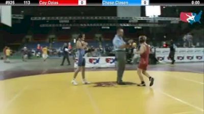 113 lbs round-4 Coy Ozias Virginia vs. Chase Clasen Washington