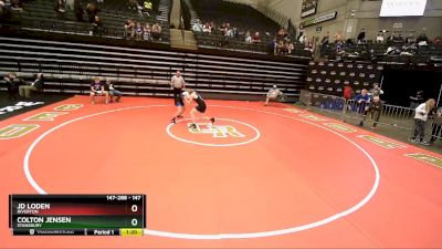 147 lbs Champ. Round 3 - Colton Jensen, Stansbury vs Jd Loden, Riverton