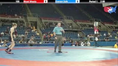 106 lbs round-6 Nkosi Moody Illinois vs. Gannon Volk Minnesota