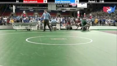 94 lbs round-1 Nick Lukanich Illinois vs. Grant Sorensen Oklahoma