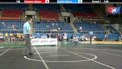 106 lbs round-1 Cameron Sykora Minnesota vs. Frankie Bruno Florida