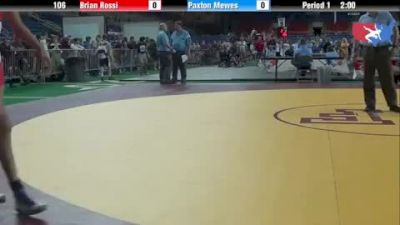 106 lbs round-1 Brian Rossi Illinois vs. Paxton Mewes North Dakota