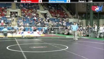 106 lbs round-1 Brian Peska Nebraska vs. Markus Simmons Oklahoma