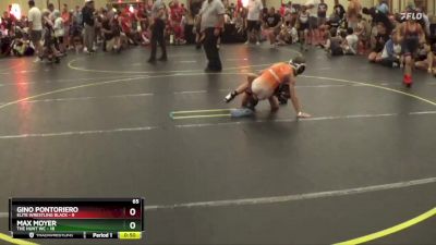 65 lbs Round 3 (6 Team) - Gino Pontoriero, Elite Wrestling Black vs Max Moyer, The Hunt WC