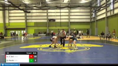 133 lbs Finals (2 Team) - Quentin Pauda, Colby Community College vs Aidan O`Dell, Cowley Community College