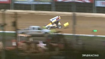 Josh Weller's Nose Wing Flies Off On Way To Victory At Port Royal Speedway