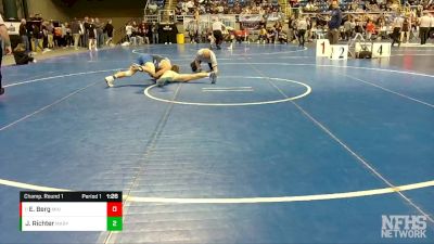 145 lbs Champ. Round 1 - Evan Berg, Minot vs Joryn Richter, Bismarck St Mary`s