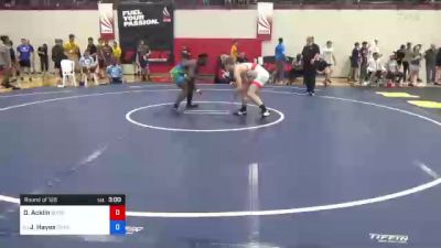 74 kg Round Of 128 - Drake Acklin, Boone RTC vs Justin Hayes, Charleston Regional Training Center