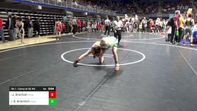 100 lbs Rd 1 - Consi Of 32 #2 - Jax Brentzel, Penn Trafford vs Kolby Kramlich, Conrad Weiser