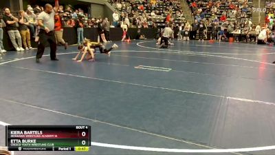 50 lbs Quarterfinal - Kiera Bartels, Ironhawk Wrestling Academy IA vs Etta Burke, Cresco Youth Wrestling Club