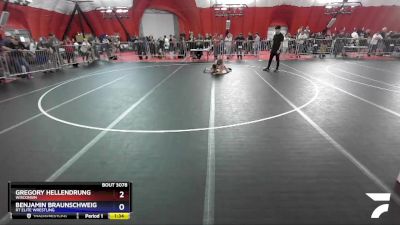 97 lbs Cons. Round 1 - Gregory Hellendrung, Wisconsin vs Benjamin Braunschweig, RT Elite Wrestling