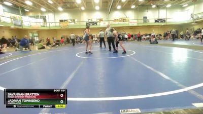 119-124 lbs Round 2 - Jadrian Townsend, Unaffiliated vs Savannah Bratten, Rogue Warrior Wrestling