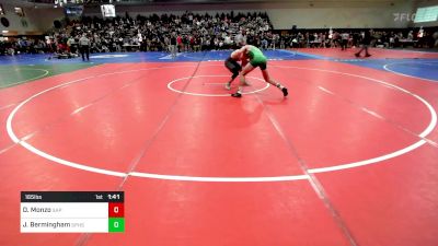 165 lbs Round Of 64 - Dennis Monzo, St. Augustine Prep vs James Bermingham, South Plainfield