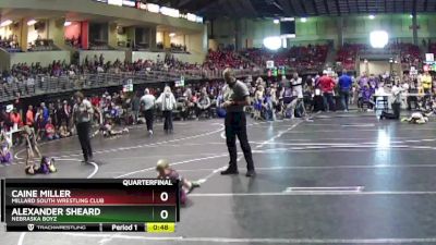 45 lbs Quarterfinal - Caine Miller, Millard South Wrestling Club vs Alexander Sheard, Nebraska Boyz