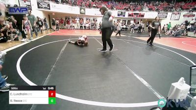 58 lbs Semifinal - Camdon Lundholm, Owasso Takedown Club vs Baylon Reece, Grove Takedown Club