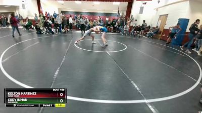 113 lbs Cons. Round 2 - Cody Inman, Sheridan vs Kolton Martinez, Wind River