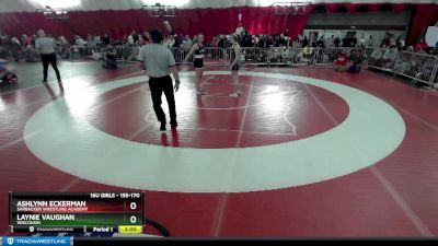 155-170 lbs Round 3 - Ashlynn Eckerman, Sarbacker Wrestling Academy vs Laynie Vaughan, Wisconsin