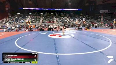 4A-138 lbs Cons. Round 2 - Kaden Thornsberry, Natrona County vs Ty Thompson, Star Valley