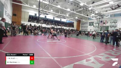 190 lbs Cons. Round 1 - Nathaniel Kroll, Millikan vs Michael Martinez, Bonita